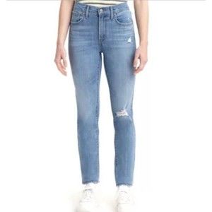 Levi’s 724 High Rise Jeans Distressed Straight Slate Reveal Size 8 Short 29x30